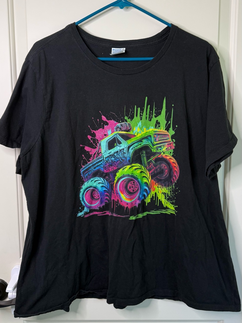 Black Neon Monster Truck Tee -Women’s Short Sleeve 3XL